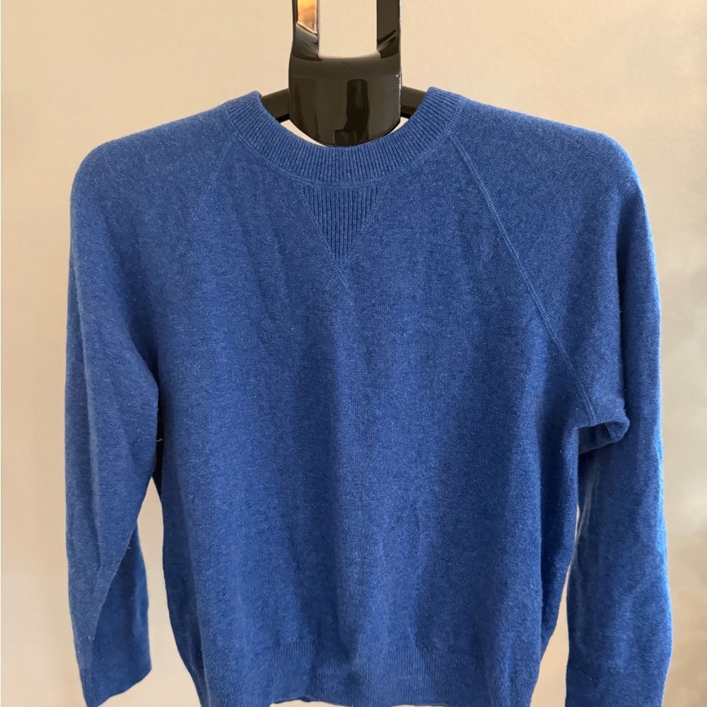Everlane Blue Cashmere Crew Neck Sweater